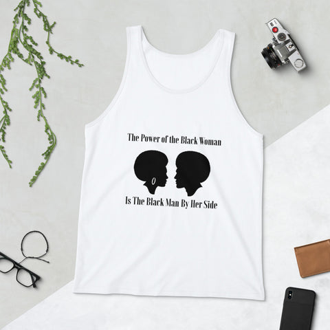 The Power of the Black Woman is the Black Man by Her Side Women's Tank Top