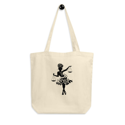 Lady Libra African American Woman Eco Tote Bag